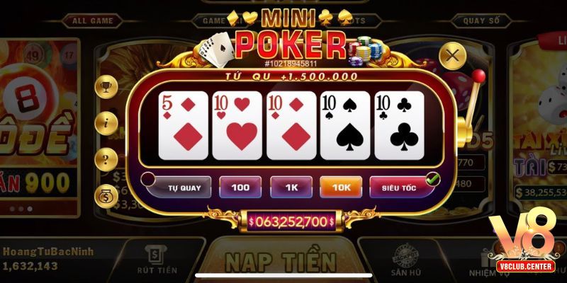 Mẹo chơi mini poker V8club thắng lớn từ cao thủ - Pgwin