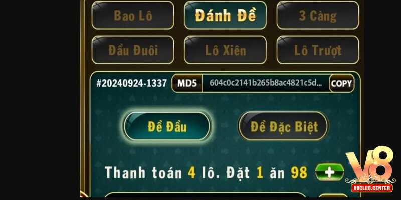 Lô đề siêu tốc V8club – Chơi nhanh, thắng lớn trong vài phút - Pgwin