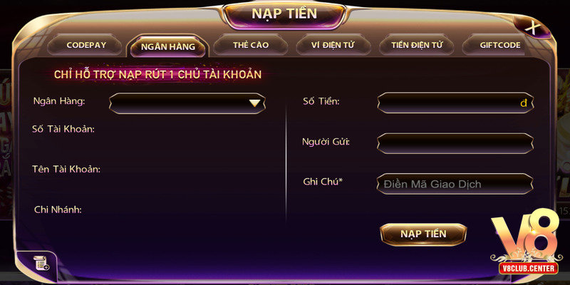 Nạp tiền V8club - Hướng dẫn chi tiết và an toàn nhất - Pgwin
