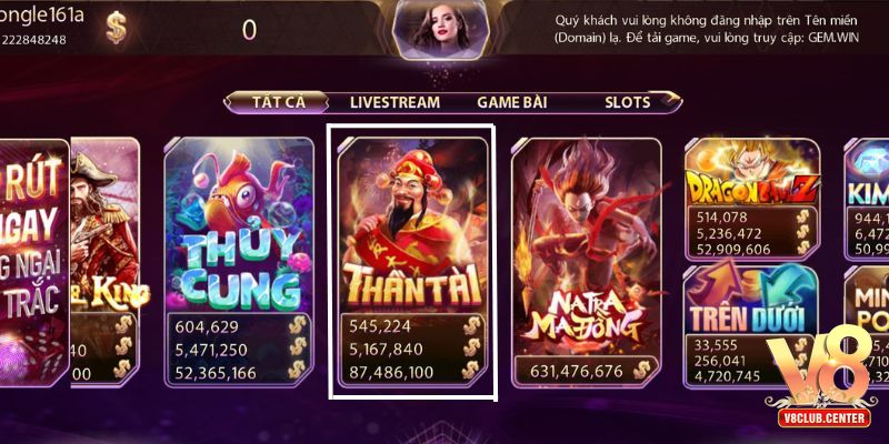 Thần tài V8club: Trải nghiệm và chinh phục cơ hội may mắn - Pgwin