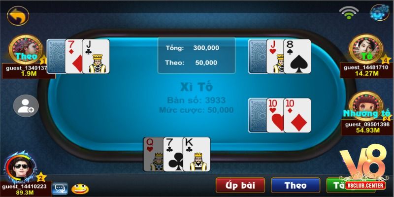 Xì tố V8club - Trải nghiệm đấu trí cùng các tay cược khác  - Pgwin